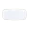 Smarty Had A Party 106 x 5 White with Gold Rim Flat Raised Edge Rectangular Disposable Plastic Plates, 120PK 9311WHG-CASE - alternate 1